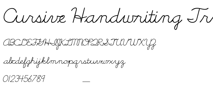 Cursive Handwriting Tryout font